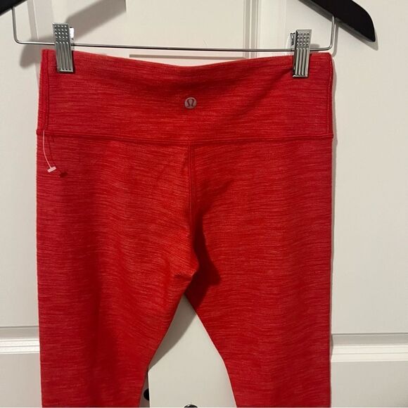 Lululemon Wunder Under Tight, Reversible Slub Denim Love Red Size 4 28” - Picture 9 of 14